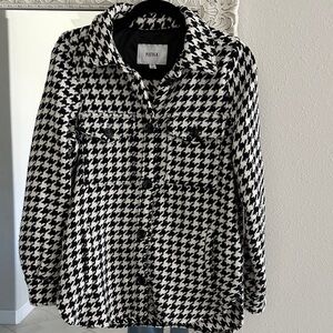 pistola Black & White Houndstooth Jacket